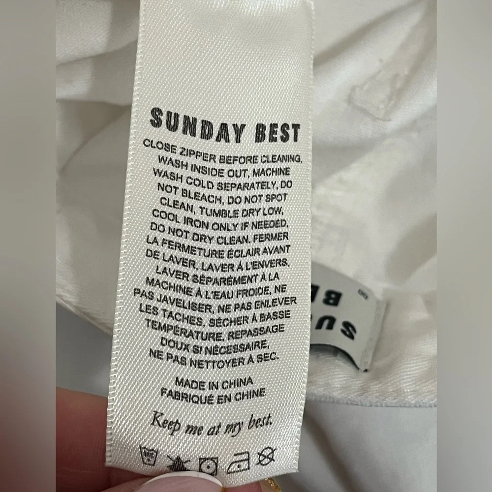 Aritzia Sunday Best Jaden Pant White Size 00 - Picture 8 of 9